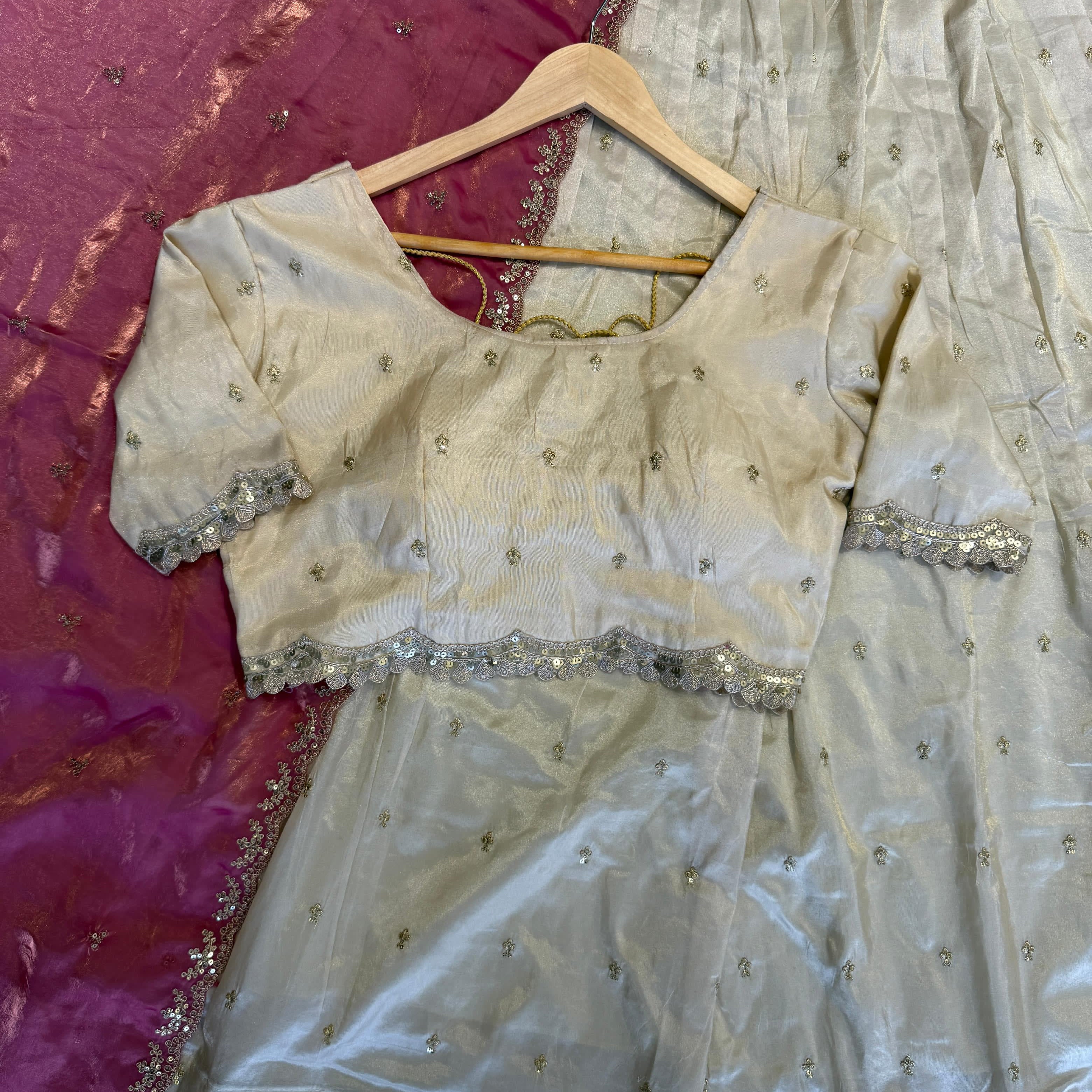 Traditional Tissue Silk Lehenga Choli