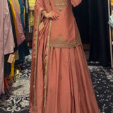 Classy Pakistani Silk Sharara Suit