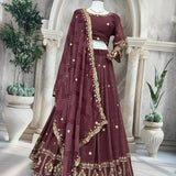 Bandhej Georgette Digital Printed Lehenga