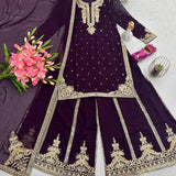 Wine Desirable Gerogette Suit