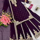 Wine Desirable Gerogette Suit