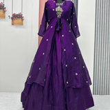 Violet Fendy Silk Indo-Westrn