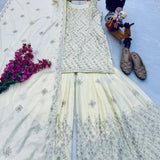 Creamy Stylish Georgette Suit