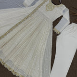 Stunning Cream Georgette Gown
