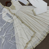 Stunning Cream Georgette Gown