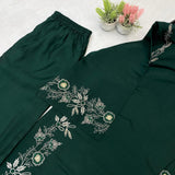 Bottle Green Roman Silk Suit