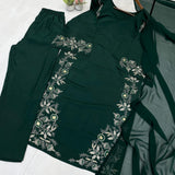 Bottle Green Roman Silk Suit