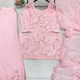 Baby Pink Designer Top Plazzo
