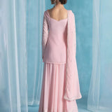 Baby Pink Designer Top Plazzo