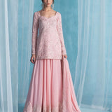 Baby Pink Designer Top Plazzo