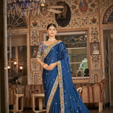 Adorned Rangoli Silk Saree