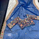 Adorned Rangoli Silk Saree