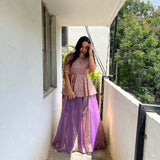 Ethnic Crunchy Silk Top Lehenga