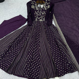 Festive Crunchy Silk Anarkali Gown