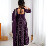 Festive Crunchy Silk Anarkali Gown