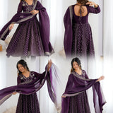 Festive Crunchy Silk Anarkali Gown