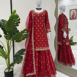 Creamy Stylish Georgette Suit