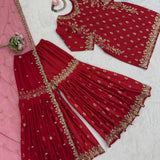 Creamy Stylish Georgette Suit