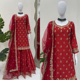 Creamy Stylish Georgette Suit