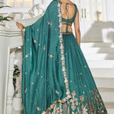 Premium Bridal Chiffon Sequinse Lehenga