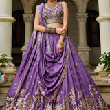Premium Bridal Chiffon Sequinse Lehenga