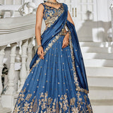 Premium Bridal Chiffon Sequinse Lehenga