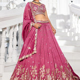 Premium Bridal Chiffon Sequinse Lehenga