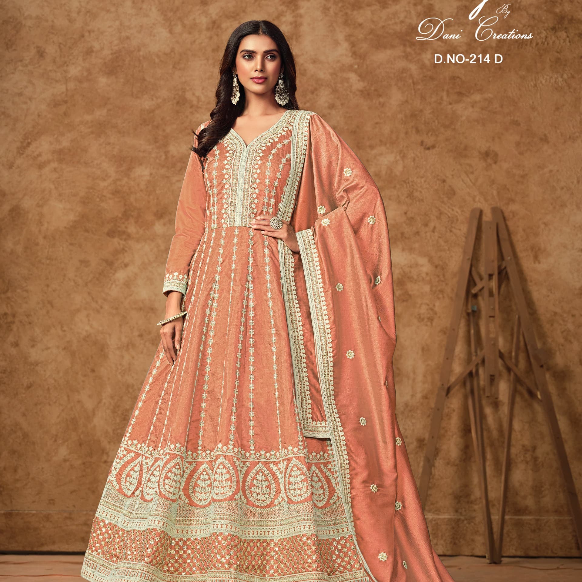 Designer Wedding Cotton Anarkali Suit