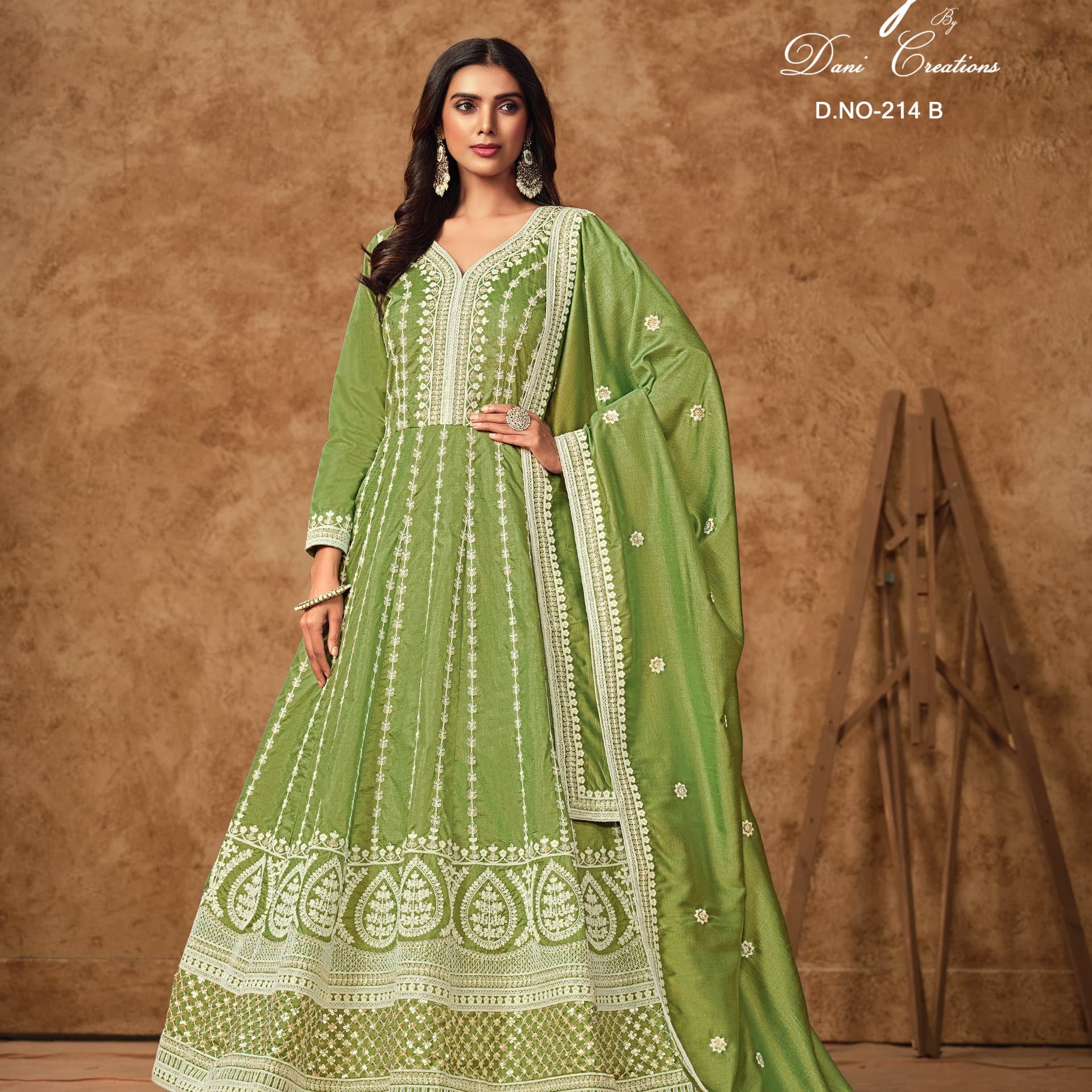 Designer Wedding Cotton Anarkali Suit