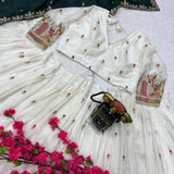 New Launching Coming Beautiful Pure Chinon silk LEHENGA