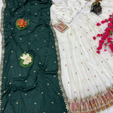 New Launching Coming Beautiful Pure Chinon silk LEHENGA