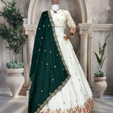 New Launching Coming Beautiful Pure Chinon silk LEHENGA