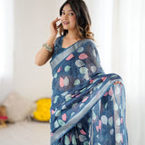 Sattvika Tissue Linen Saree