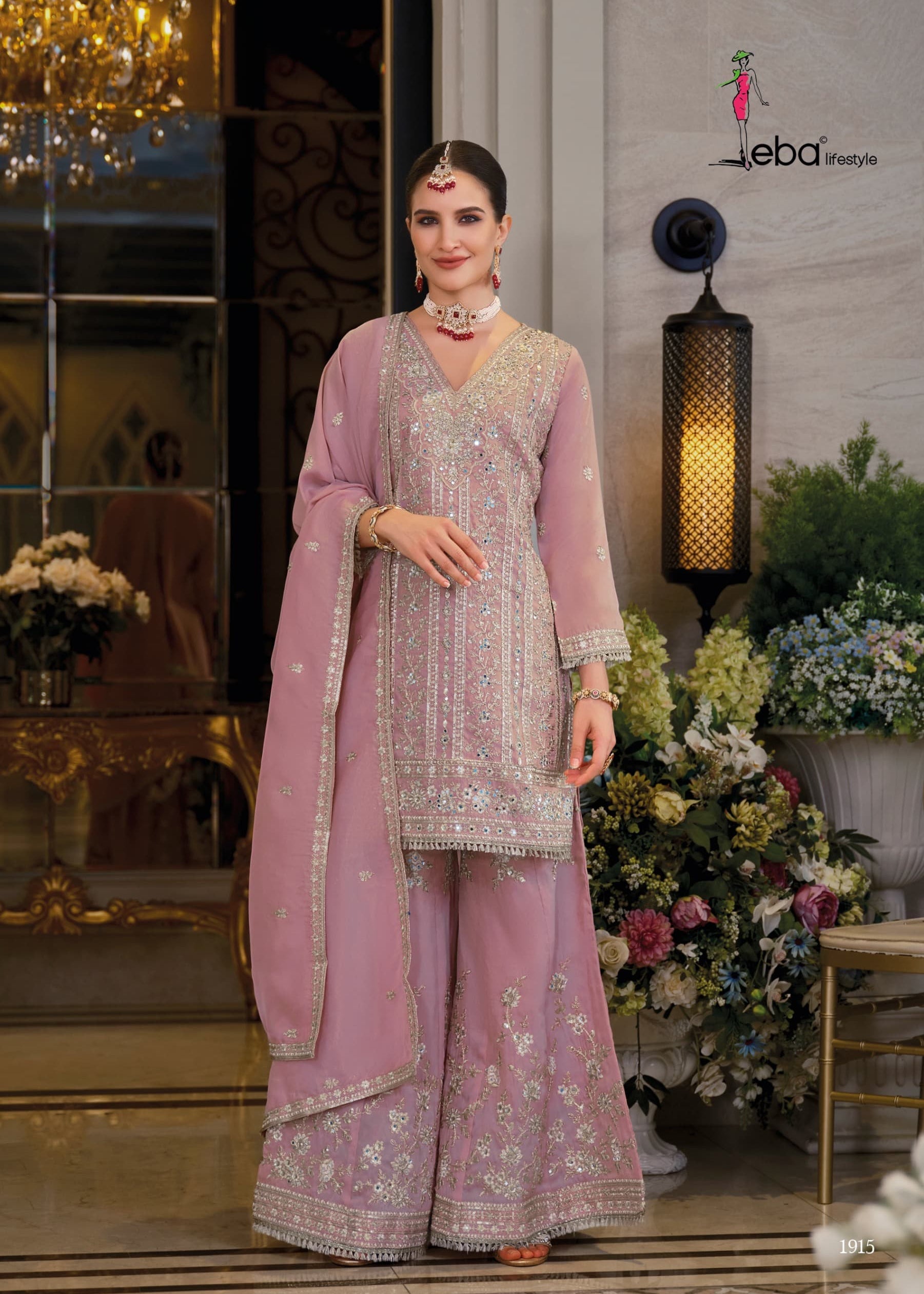 Designer Simmer Silk Anarkali Suit