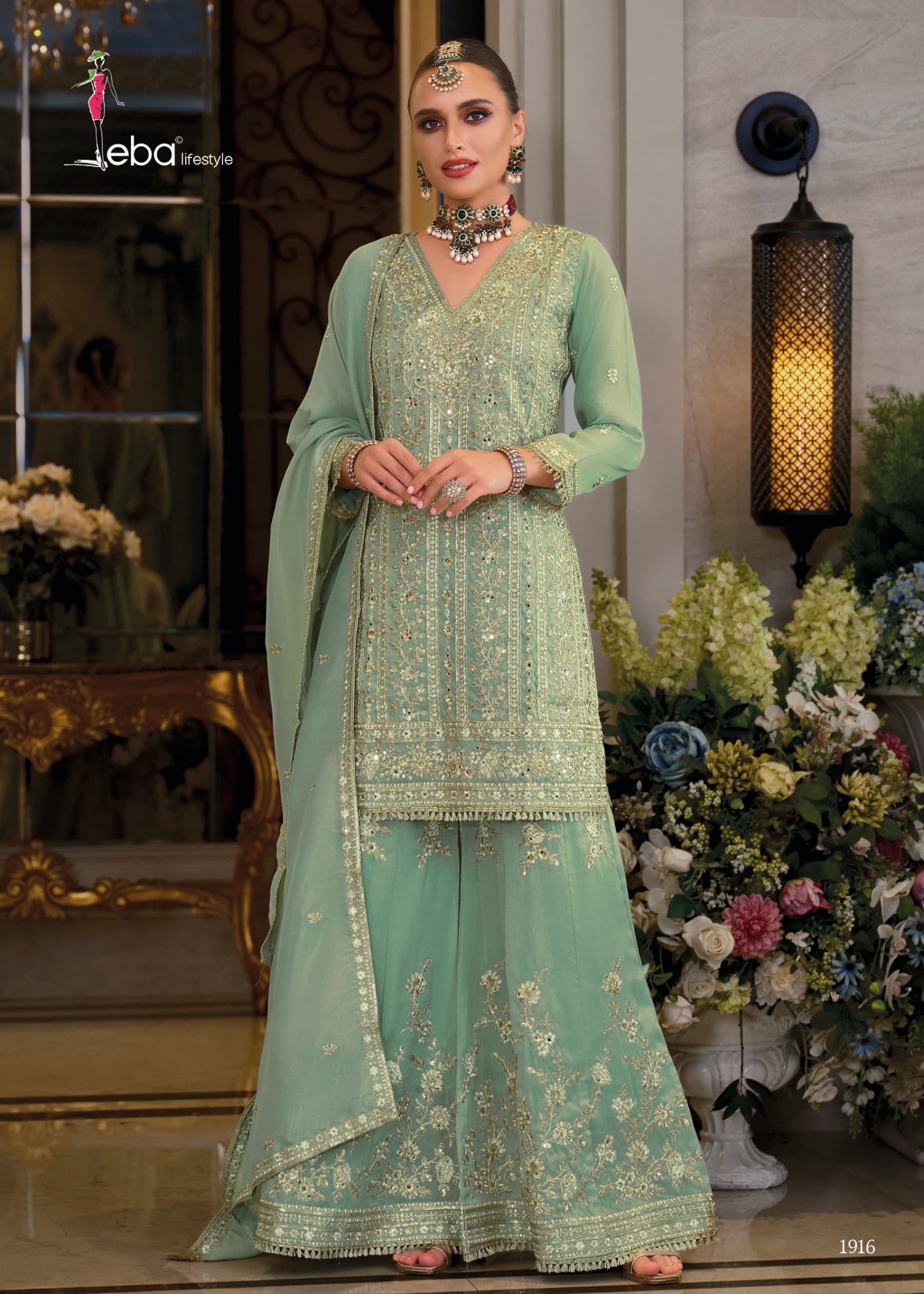 Designer Simmer Silk Anarkali Suit