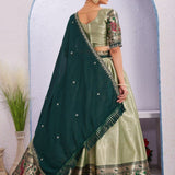 Traditional Chinon Jacquard Silk Lehenga