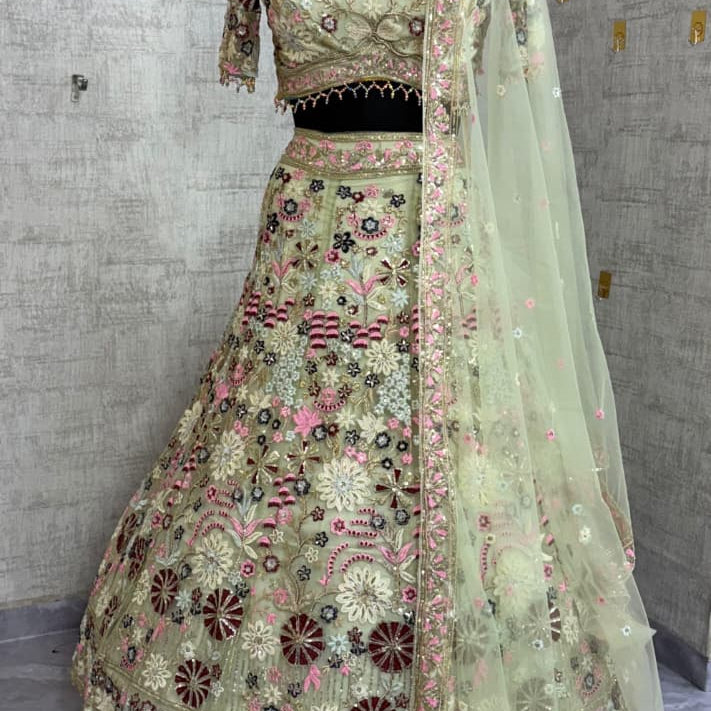 Premium Flowerd Embroidered Lehenga