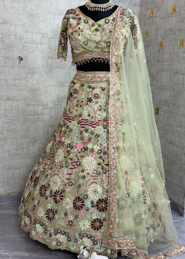 Premium Flowerd Embroidered Lehenga