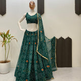 Festive Bandhej Georgette Lehenga