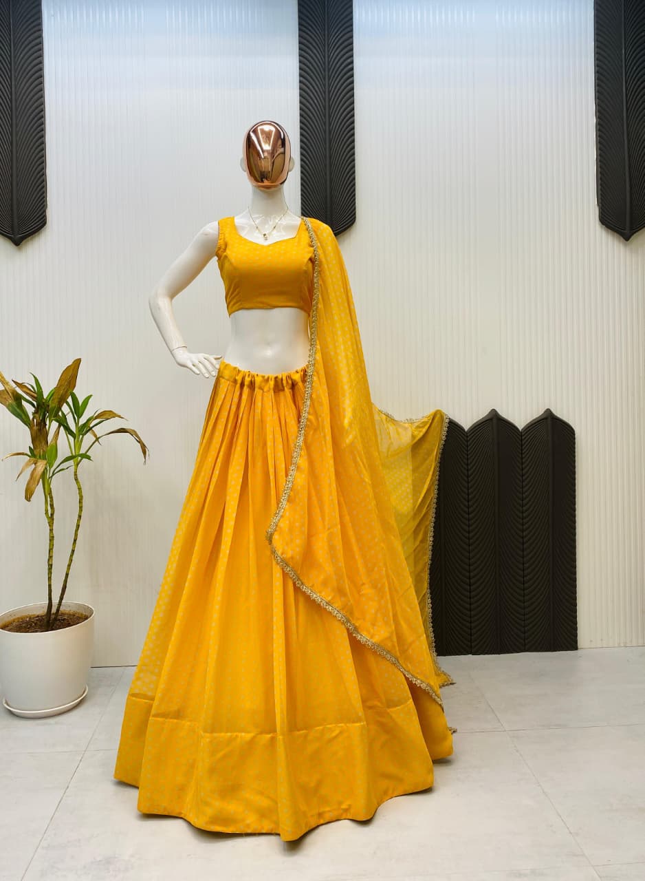 Festive Bandhej Georgette Lehenga