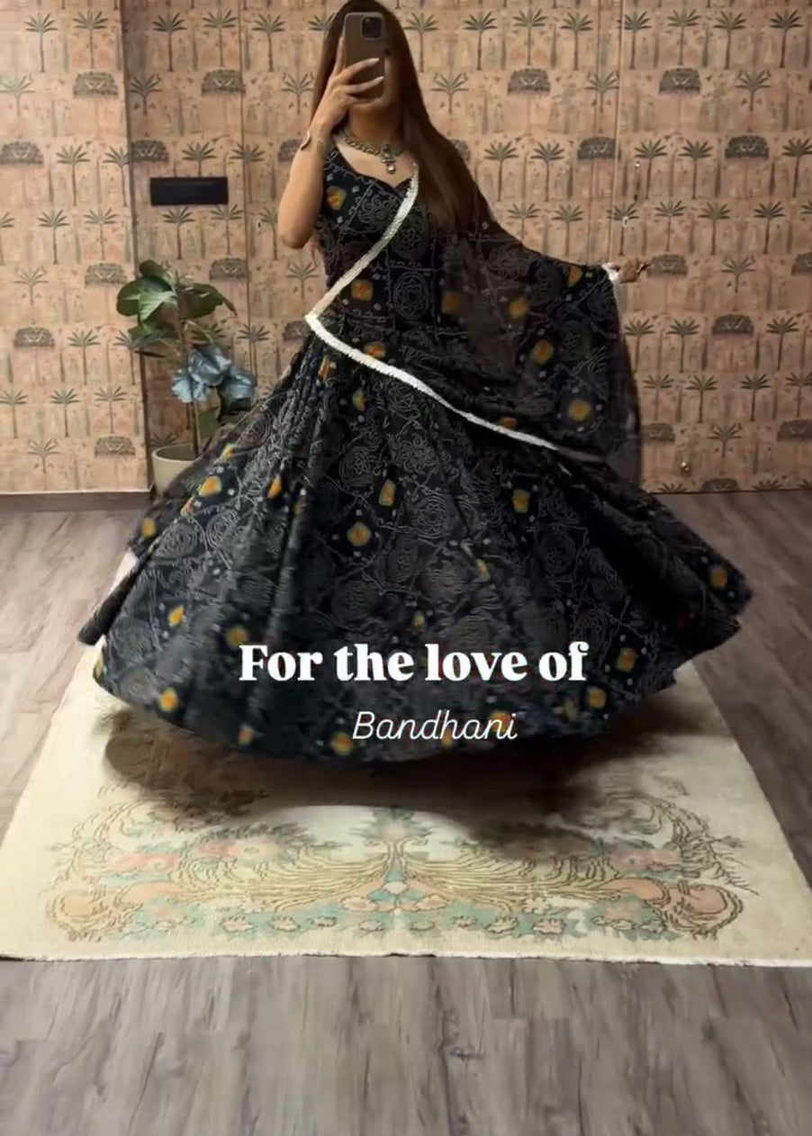 Festive Bandhej Georgette Lehenga