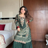 Green Partylook Georgette Sharara