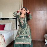 Green Partylook Georgette Sharara