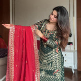 Green Partylook Georgette Sharara