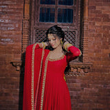 Classy Faux Georgette Anarkali Gown