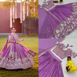 Purple Elephant Embroidered Lehenga