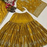 Trendy Silk Embroidered Suit