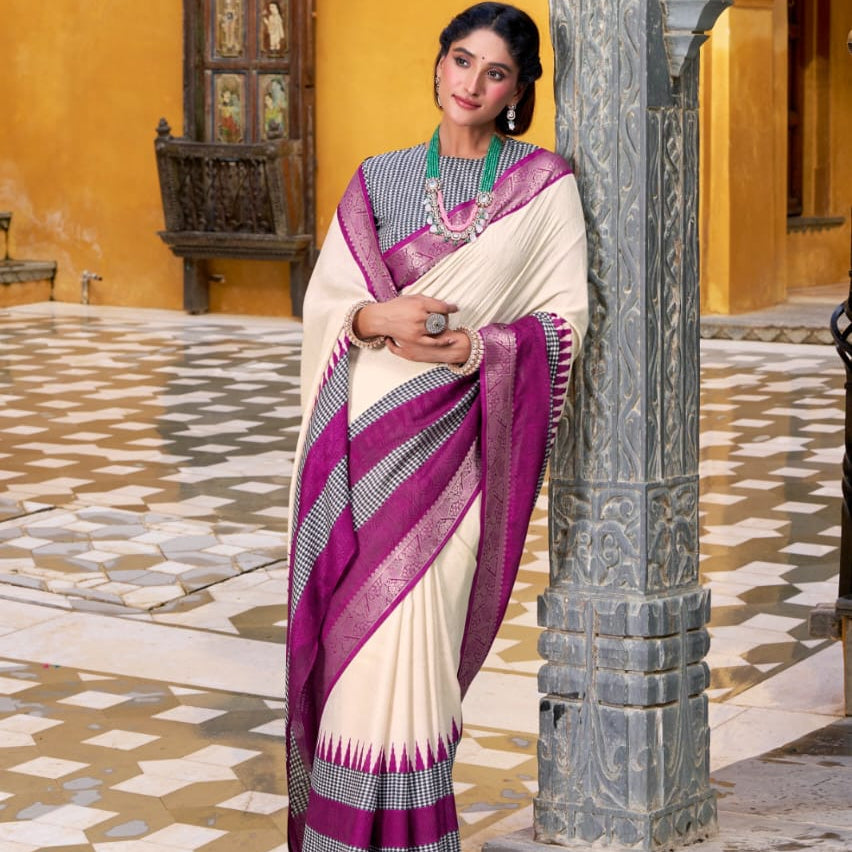 Royal Zari Border Cotton Saree