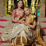 Exclusive Golden Zari Weaving Saree