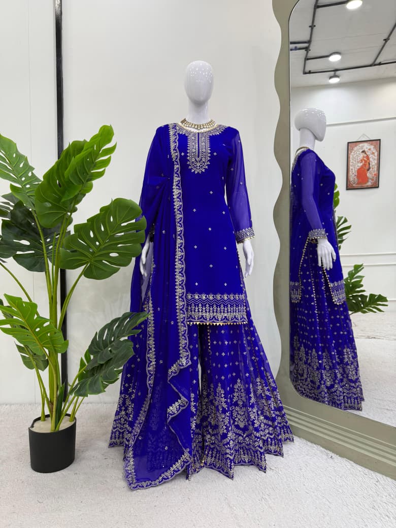 Elegant Ethnic Suit Sharara Set